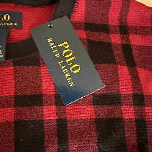 NWT MENS Polo Ralph Lauren Long Sleeve Thermal Buffalo Plaid Design Size L - Picture 2 of 4